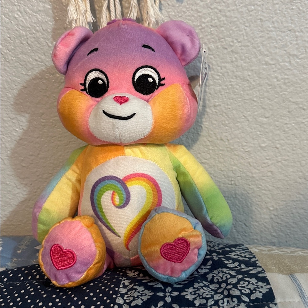 Pink Care Bear Slippers with Rainbow - Picture 3 of 3